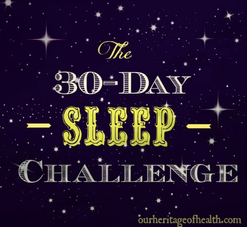 30 day sleep challenge 