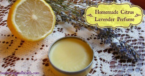 Homemade citrus lavender perfume