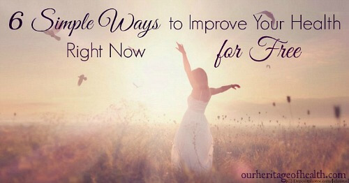 6 Simple ways to improve your health right now for free