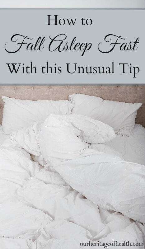 If you have insomnia and you want to fall asleep fast, try this unusual tip for a more restful night.