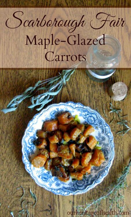 Scarborough fair maple-glazed carrots