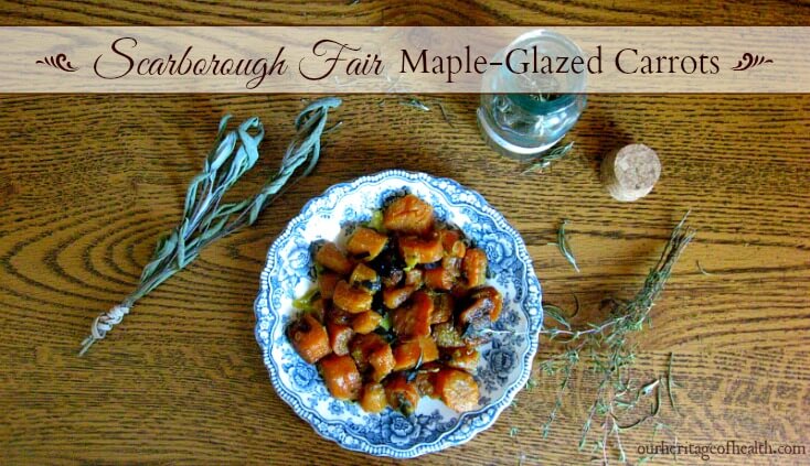 Scarborough fair maple-glazed carrots