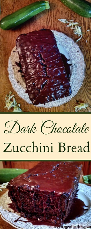 Dark chocolate chip zucchini bread recipe | ourheritageofhealth.com